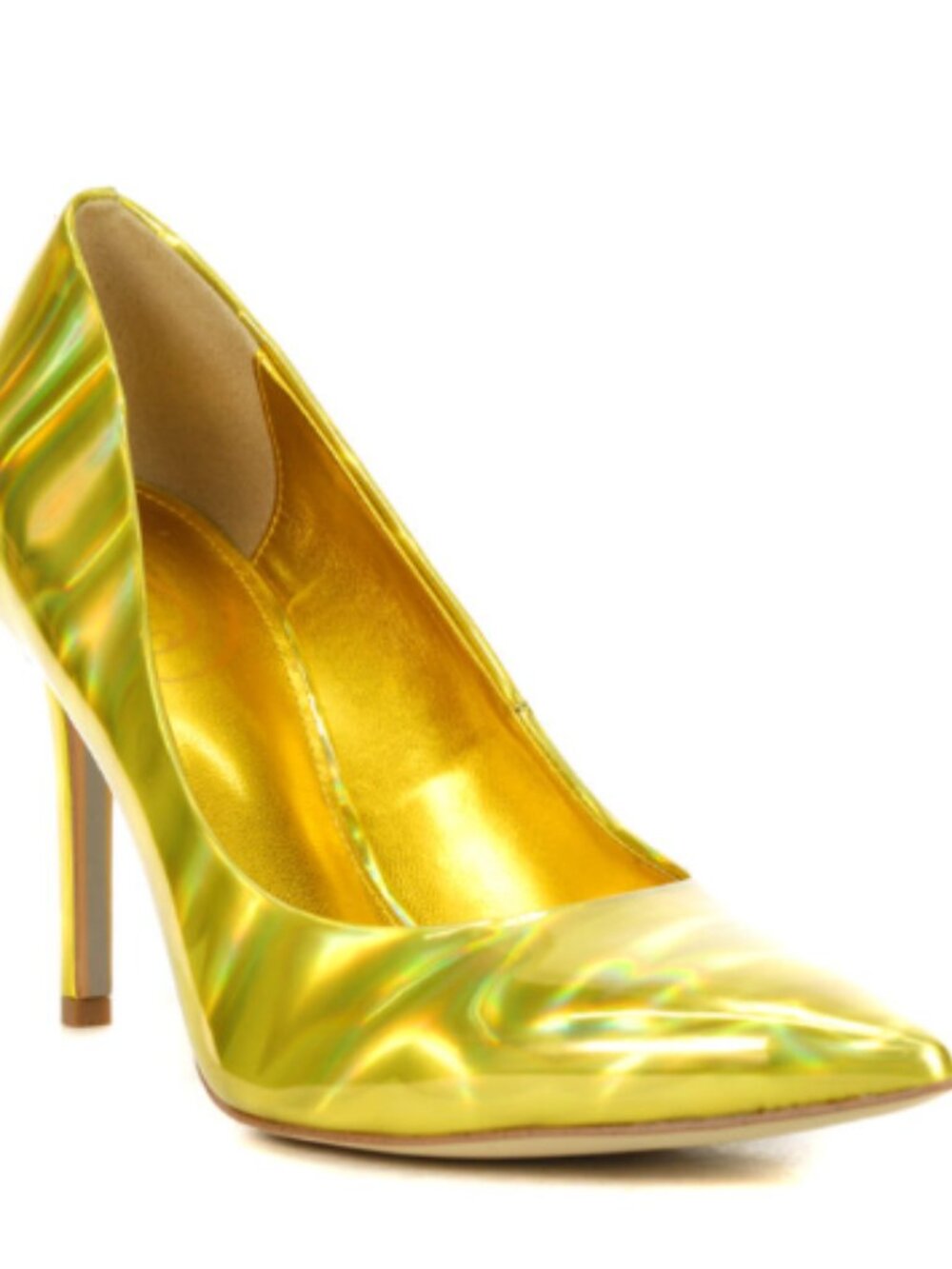 NIB -Sam Edelman Hazel Mimosa Metallic Gold Pointed Toe Pump Stiletto Heel 7